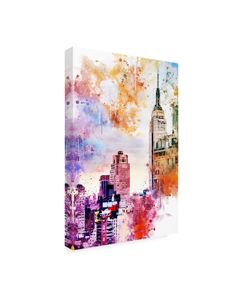Philippe Hugonnard Nyc Watercolor Collection - the Empire State Building Canvas Art
