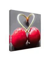 Roderick Stevens Cherry Heart Canvas Art - 15.5" x 21"