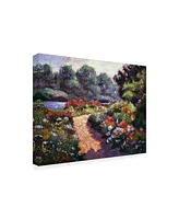 David Lloyd Glover Walnut River Garden Canvas Art - 37" x 49"