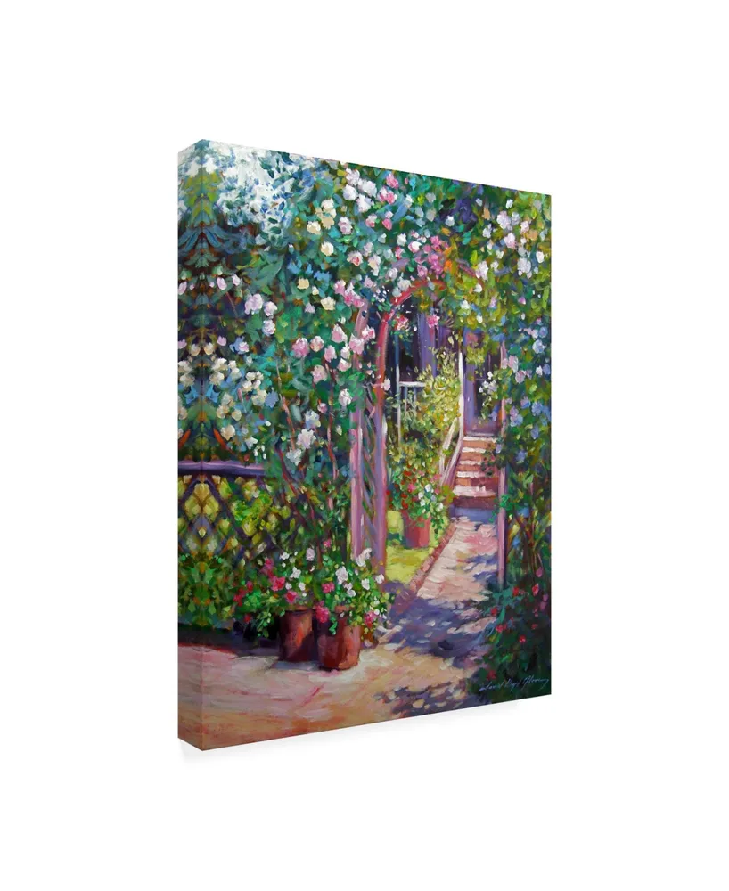 David Lloyd Glover Rose Cottage Gate Canvas Art