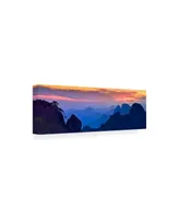 Mei Xu Sanqing Mountain Sunset Canvas Art - 20" x 25"