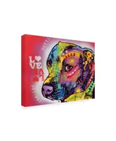 Dean Russo Gratitude Pit Bull Pittie Love Canvas Art - 15" x 20"