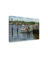 Michael Budden Manasquan Boats Canvas Art - 15" x 20"