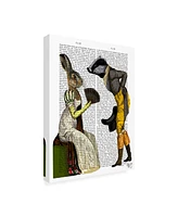 Fab Funky Look of Love, Regency Badger and Hare Couple Canvas Art