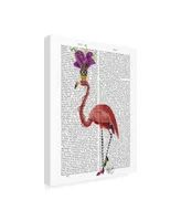 Fab Funky Mardi Gras Flamingo, Full Canvas Art - 19.5" x 26"