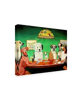 Patrick Sullivan Dogs Playing Poker Canvas Art - 36.5" x 48"