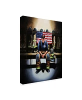 Paul Walsh Praying Firefighter Canvas Art