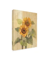 Albena Hristova Summer Sunflowers I on Barn Board Canvas Art