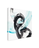 Ethan Harper Aqua Spiral Ii Canvas Art - 36.5" x 48"