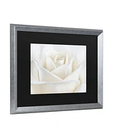 Cora Niele Pure White Rose Matted Framed Art