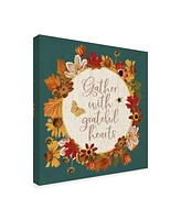 Katie Pertiet Fall Garden V Teal Canvas Art - 20" x 25"