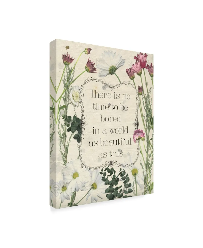 Grace Popp Pressed Floral Quote I Canvas Art