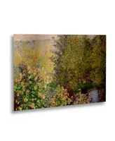 Claude Monet Corner of the Garden at Montgeron, 1876 Floating Brushed Aluminum Art - 22" x 25"