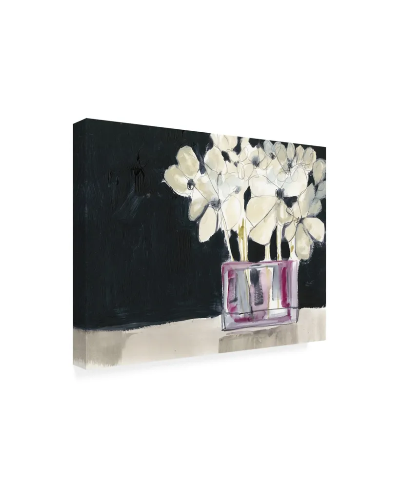 Jennifer Goldberger White Flowers in Fuchsia I Canvas Art