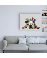 Fab Funky English Bulldog and Birds Canvas Art