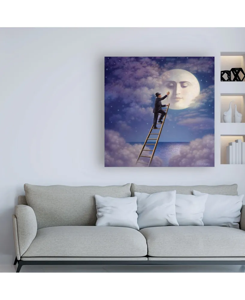 Dan Craig Man with Moon Canvas Art