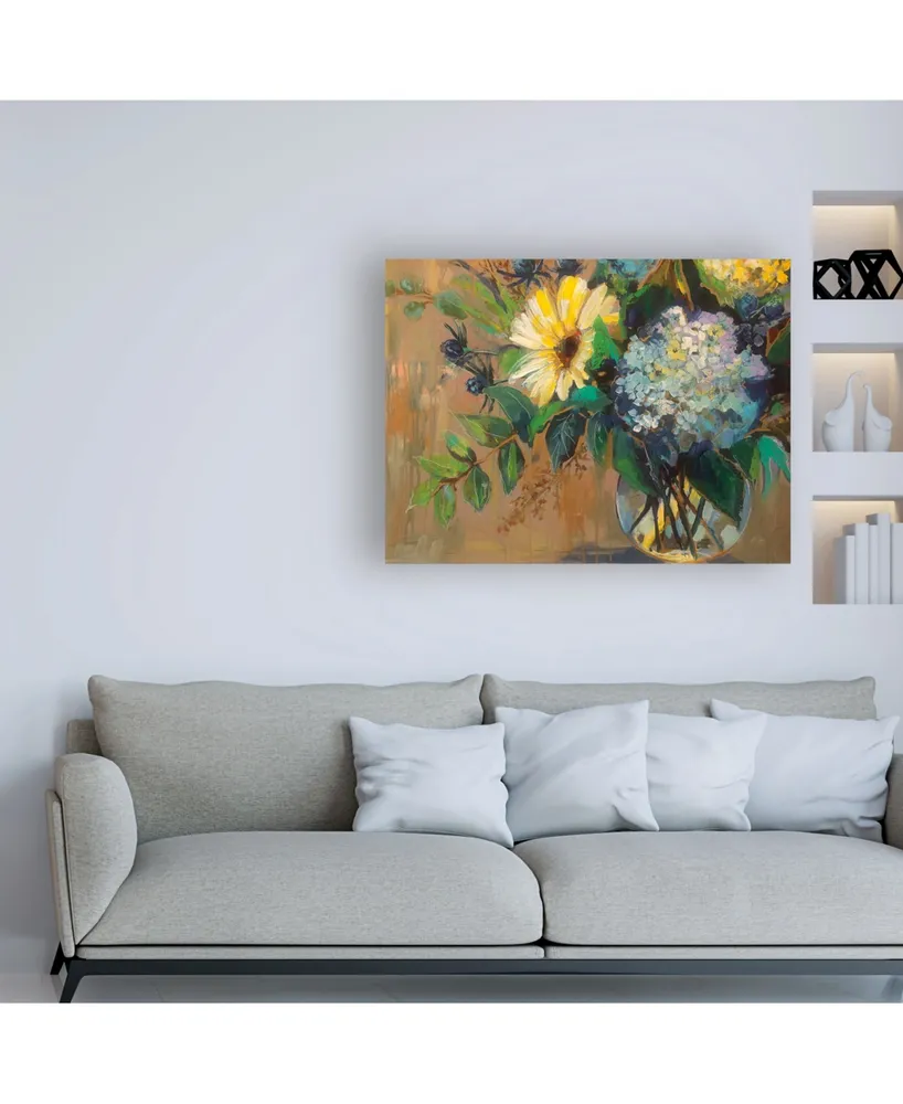 Jeanette Vertentes Glass Floral Canvas Art