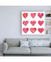 Sue Schlabach Hearts and More Hearts I Canvas Art