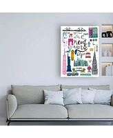 Farida Zaman Travel Nyc White Canvas Art - 36.5" x 48"