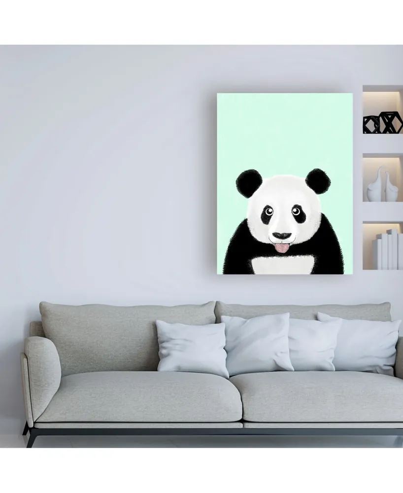 Barruf Cute Panda Canvas Art - 27" x 33.5"