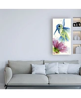 Dawn Derma Lilac and Blue Canvas Art - 19.5" x 26"