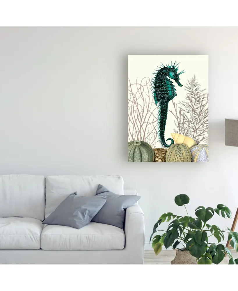 Fab Funky Seahorse and Sea Urchins Canvas Art