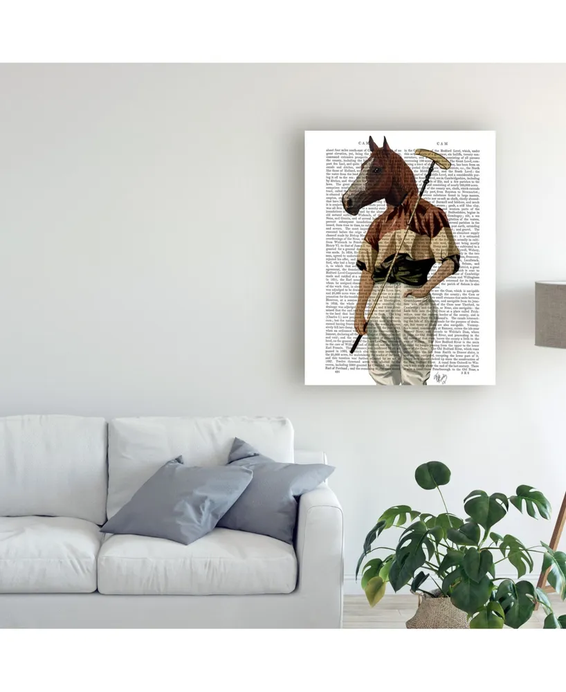 Fab Funky Polo Horse, Portrait Canvas Art