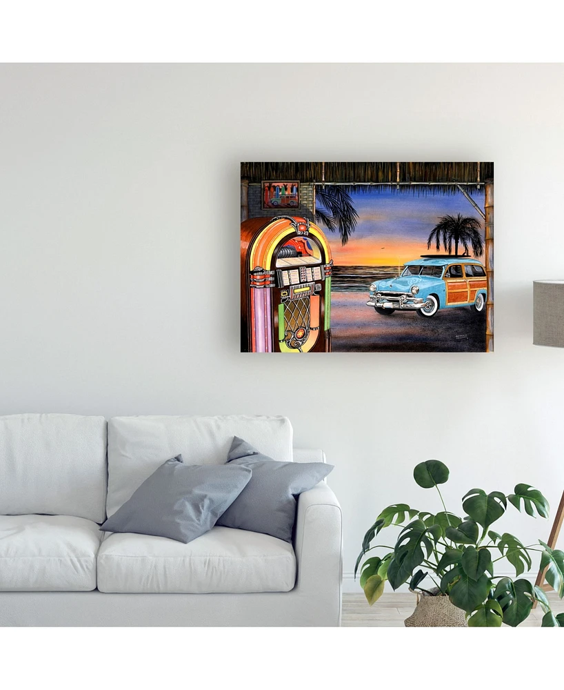 Patrick Sullivan Beach Music Juke Canvas Art - 27" x 33.5"