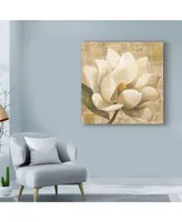 Albena Hristova Magnolia Blossom on Script Canvas Art - 15" x 20"