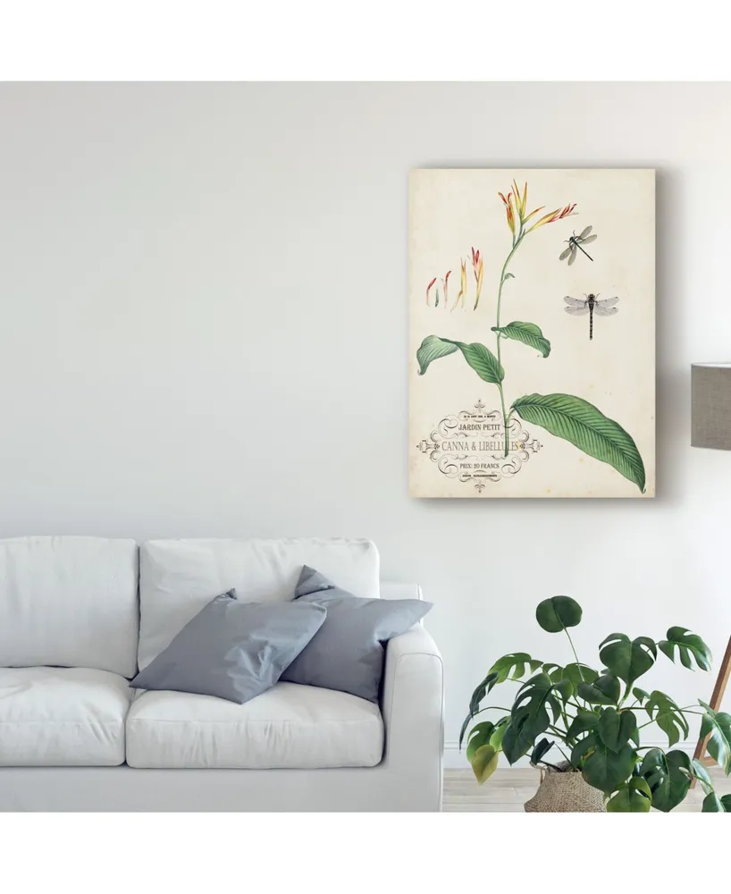 Vision Studio Canna and Dragonflies I Canvas Art