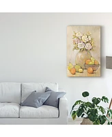 Tim Otoole Still Life Study Flowers and Fruit Ii Canvas Art - 37" x 49"