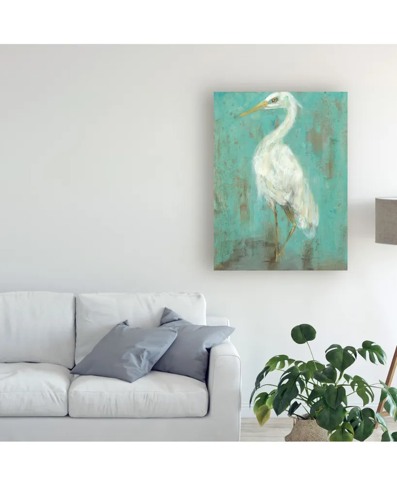 Jennifer Goldberger Sea Spray Heron Ii Canvas Art