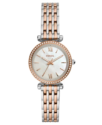 Fossil Women's Carlie Mini Gold-Tone Stainless Steel Bracelet Watch 28mm
