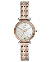Fossil Women's Carlie Mini Gold-Tone Stainless Steel Bracelet Watch 28mm