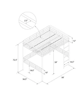 EveryRoom Bodhi Full Metal Loft Bed