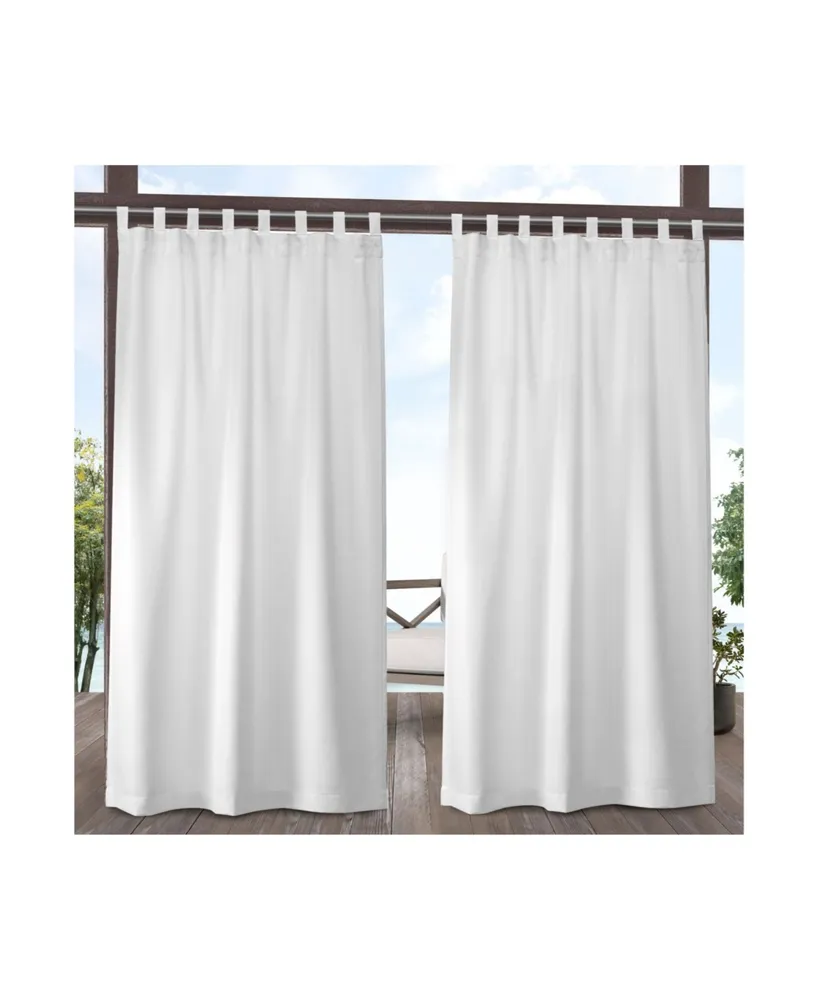 Exclusive Home Indoor/Outdoor Solid Cabana Tab Top Curtain Panel Pair, 54" x 120"