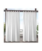 Exclusive Home Indoor/Outdoor Solid Cabana Tab Top Curtain Panel Pair, 54" x 120"