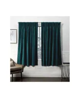 Exclusive Home Curtains Velvet Heavyweight Pinch Pleat Curtain Panel Pair