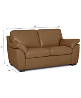 Lothan 64" Leather Loveseat, Created for Macy's