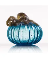 Glitzhome Small Glass Pumpkin