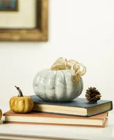 Glitzhome Small Short Glass Pumpkin