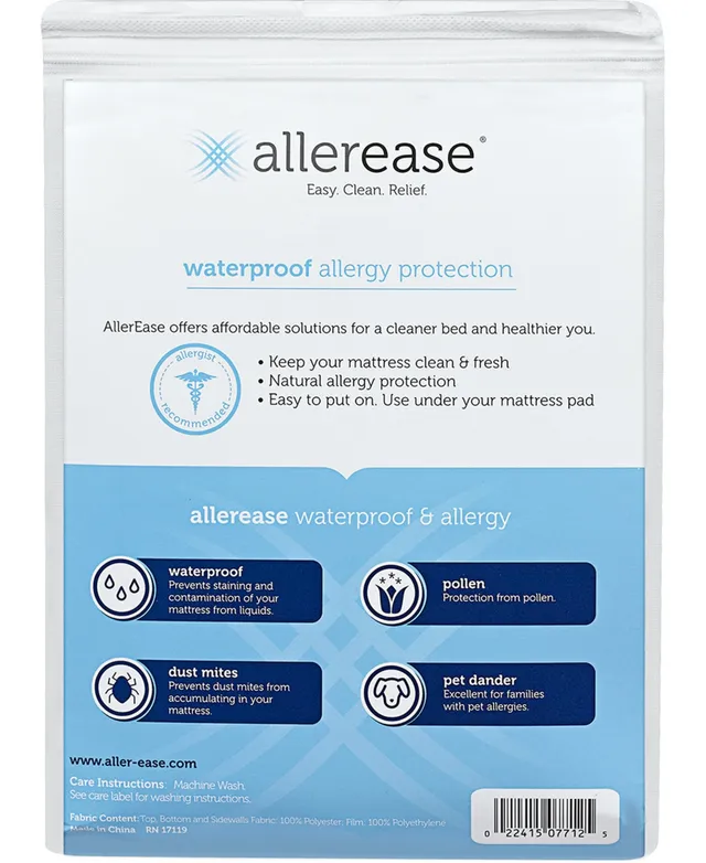 AllerEase Waterproof Allergy Protection Zippered Full Mattress Protector
