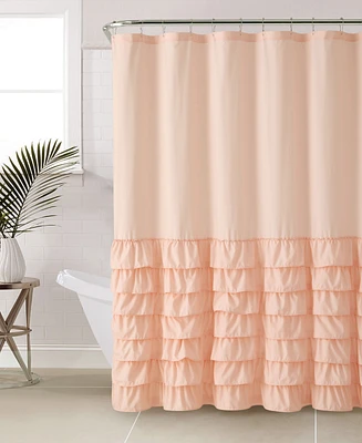 Vcny Home Melanie Ruffle 72" x Shower Curtain