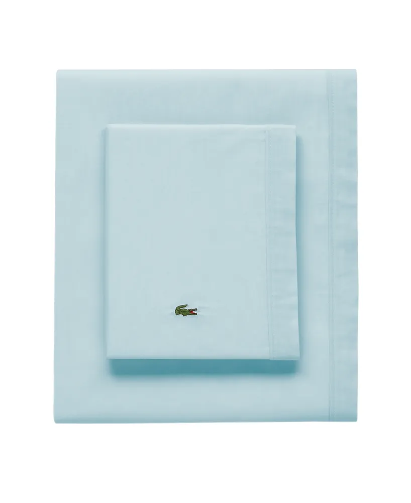 Lacoste Home Solid Cotton Percale Sheet Set