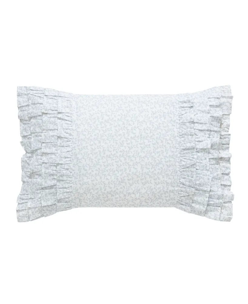 Laura Ashley Chloe Cottage Ruffle Decorative Pillow, 14" x 20"