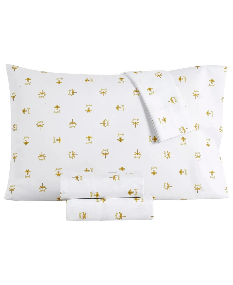 Juicy Couture Microfiber 3-Pc. Sheet Set, Twin