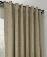 Half Price Drapes Nomad Tan Textured Faux Linen Room Darkening Curtain