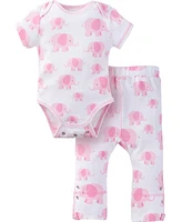 Miracle Baby Boys and Girls Short Sleeve Bodysuit Pant Outfit