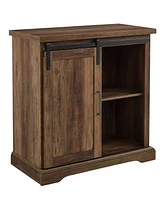 Walker Edison Modern Farmhouse Grooved Door Accent Tv Stand