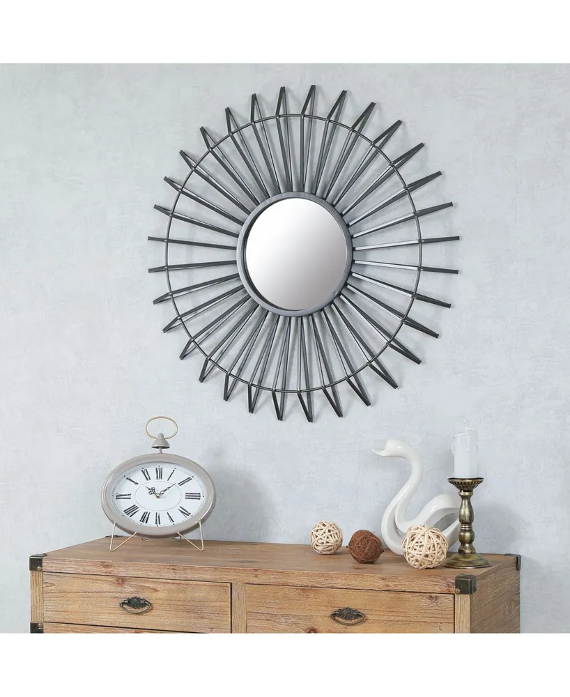Luxen Home Iron Round Mirror